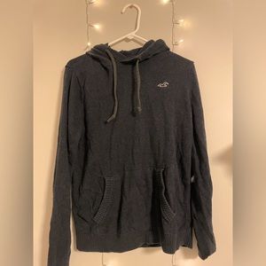 Navy blue men’s Hollister soft stretchy hoodie
